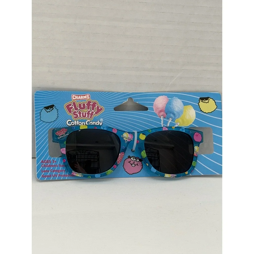 Charms Fluffy Stuff Cotton Candy Childrens Sunglasses Blue UV Protection Ages 3+